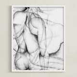 "More Alike than Not" - Art Print in Charcoal by Karen Kaul - Framed
