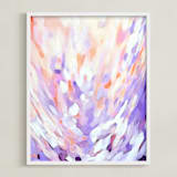 "Petals" - Art Print in Lavender Mist by Grace Kreinbrink - Framed