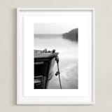 "from here to there" - Art Print in Misty Grey by Karen Kaul - Framed