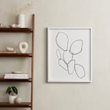 "Cactus Line Drawing" - Art Print in dusty white by Amanda Phelps - In a Room