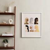"Girls Support Girls" - Art Print in Cream by Amanda Houston - In a Room