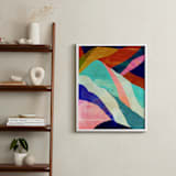 "Mountain landscape II" - Art Print in rainbow blue by Mojca Dolinar - In a Room