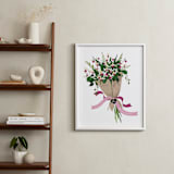"Minnesota Lady's Slipper Bouquet" - Art Print in Soft pink by Susan Moyal - In a Room