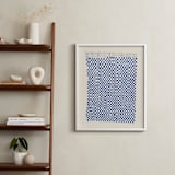 "Checkerboard Weaving" - Art Print in Midnight Blue by Jayne Alfieri - In a Room