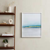 "Golden Sand" - Art Print in Sea Glass Blue by Maria Hilas-Louie - In a Room