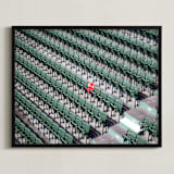 "Williamsburg" - Art Print in Stadium Green by Owl and Toad - Framed