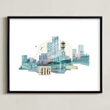 "City Dream" - Art Print in Haze by Field and Sky - Framed