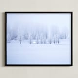 "Winter's Solitude" - Art Print in Purple Ice by Leslie Le Coq - Framed