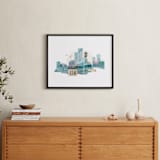 "City Dream" - Art Print in Haze by Field and Sky - In a Room