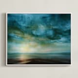 "Changing Light" - Art Print in Moonlight Blue by Brian Sostrom - Framed Canvas