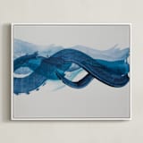 "Rivulet" - Art Print in Aegean by Amy Gray - Framed Canvas