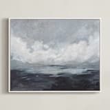 "Winter Bluff" - Art Print in Navy by Lorent and Leif - Framed Canvas