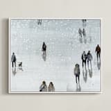 "Melancolia" - Art Print in Pale blue by Lulaloo - Framed Canvas