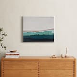 "Coastal Bluff" - Art Print in turquoise blue by Caryn Owen - In a Room