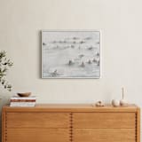 "on the beach" - Art Print in Beige Blue by Lulaloo - In a Room