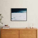 "Smell The Sea + Feel The Sky" - Art Print in FOG BLUE by Summer Strauch - In a Room