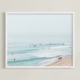 "Beach Summer Blues" - Art Print in Color by Helen Makadia - Framed