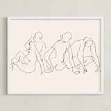 "Awaking" - Art Print in Monochrome by Catilustre - Framed