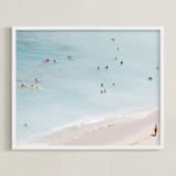 "IT'S A PARTY IN THE USA" - Art Print in Summer Blues by Summer Strauch - Framed