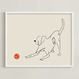 "Let's Play" - Art Print in Sand Beige by Adelyn T. - Framed