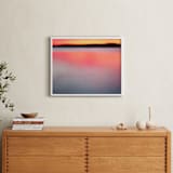 "From the Canoe, on the lake" - Art Print in Sunset Red by Jacquelyn Sloane Siklos - In a Room
