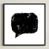 "This is how I feel today" - Art Print in Black & White by Melissa Ponicsan - Framed