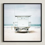 "8th Street Tower" - Art Print in blue by Shannon Howard - Framed