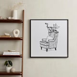 "Tigger Lounging | Winnie The Pooh" - Art Print in White by Stefanie Lane - In a Room