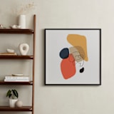 "Between the Lines II" - Art Print in coral by Svitlana Martynjuk - In a Room