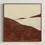 "Eroded Horizon" - Art Print in Oxide Echo by Tania Medeiros - Framed Canvas