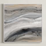 "Warm Gold I" - Art Print in Warm Gold by Teodora Guererra - Framed Canvas