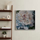 "Shadow Blues 2" - Art Print in Cool Blues by Mandy Trimble Leonard - In a Room