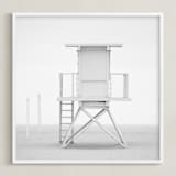 "Iconic Lifeguard tower" - Art Print in Neutral Grey by Kate Houlihan Photography - Framed