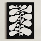 "Black Plant II" - Art Print in Chalkboard Black by Alisa Galitsyna - Framed