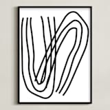 "A Bend in the Road" - Art Print in Snow by Kisco Print Shop - Framed