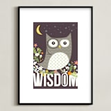"Wisdom" - Art Print in Midnight by Griffinbell Paper Co. - Framed