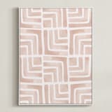 "Painted Geo" - Art Print in Sand by Iveta Angelova - Framed Canvas