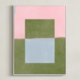 "Playground I" - Art Print in Moss by Kamala Nahas - Framed Canvas
