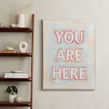 "You are Here" - Art Print in Coral by Karyn Denten - In a Room