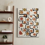 "Plainful" - Art Print in papaya by Bethania Lima - In a Room