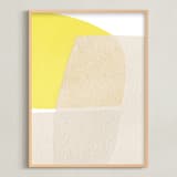 "Sunshine Wicker I" - Art Print in Limoncello by Carrie Moradi - Framed