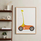 "Fast Riders III" - Art Print in Orange by Francisca Reyes - In a Room
