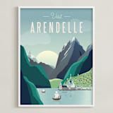 "Visit Arendelle" - Art Print in Glacier by Erica Krystek - Framed