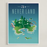 "Fly To Neverland" - Art Print in Island by Erica Krystek - Framed