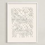 "Nature, you and me N.4 II" - Art Print in Ivory Black by Catilustre - Framed