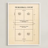 "Pickleball Posters 1" - Art Print in Backhand Black by Jayne Alfieri - Framed