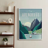 "Visit Arendelle" - Art Print in Glacier by Erica Krystek - In a Room