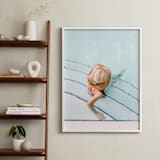 "floppy hat" - Art Print in Poolside Blue by Alicia Abla - In a Room