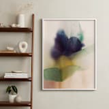 "Blue Flower" - Art Print in sapphire blue by Karen Kardatzke - In a Room