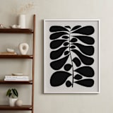 "Black Plant I" - Art Print in Moon White by Alisa Galitsyna - In a Room